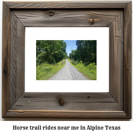 horse trail rides near me in Alpine, Texas